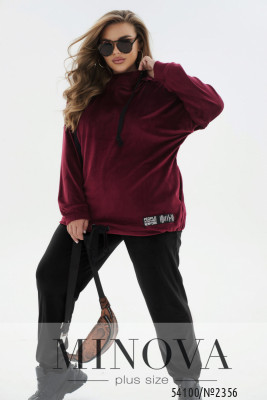 Спортивний костюм №2356-бордо-чорний_minova_5