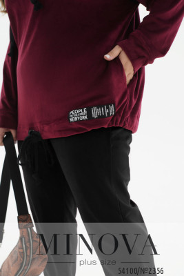 Спортивний костюм №2356-бордо-чорний_minova_6