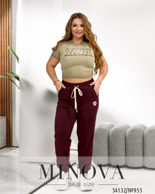 Брюки №955-бургунді