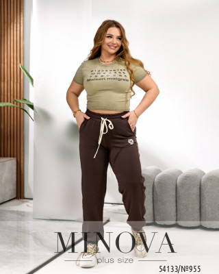 Брюки №955-шоколадний