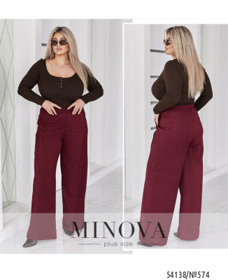 Брюки №574-бургунді_minova_7