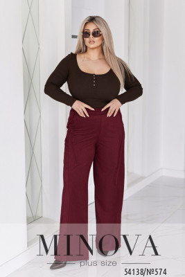 Брюки №574-бургунді