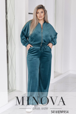 Спортивний костюм №954-смарагдовий