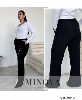 Брюки №550-чорний-білий_minova_7