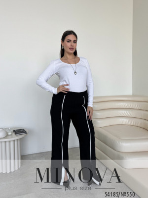 Брюки №550-чорний-білий_minova_4