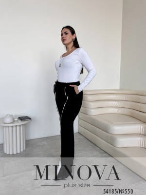 Брюки №550-чорний-білий_minova_5