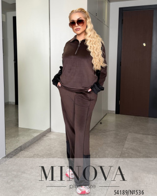 Спортивний костюм №536-шоколадний