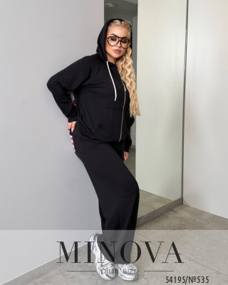 Спортивний костюм №535-чорний
