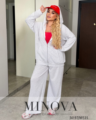 Спортивний костюм №535-світло-сірий_minova_5