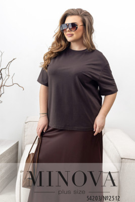 Футболка №2512-шоколадний_minova_5