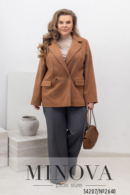 Піджак-пальто №2640-теракотовий