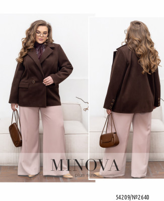 Піджак-пальто №2640-шоколадний_minova_7