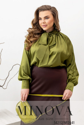 Блуза №2641-оливка_minova_5