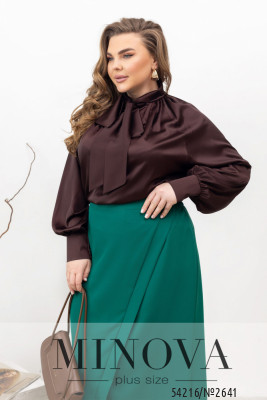 Блуза №2641-шоколадний_minova_5