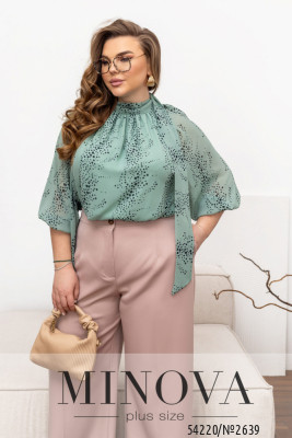 Блуза №2639-оливка_minova_5