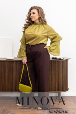 Блуза №2644-оливка
