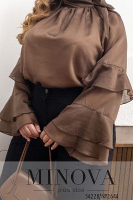 Блуза №2644-шоколадний_minova_6
