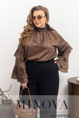 Блуза №2644-шоколадний_minova_5