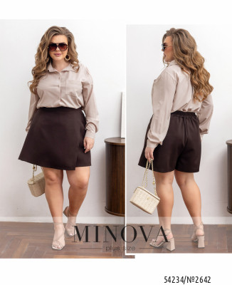 Спідниця-шорти №2642-шоколадний_minova_7