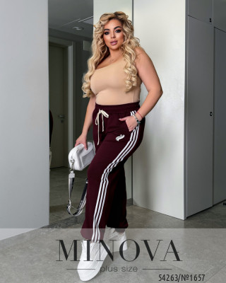 Брюки №1657-бургунди