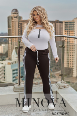 Брюки №959-шоколад