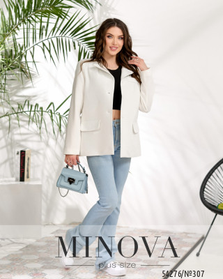 Пиджак №307-молочный