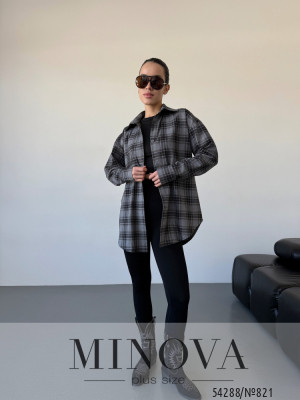 Рубашка №821-серый