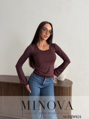 Кофточка №826-шоколадний_minova_5