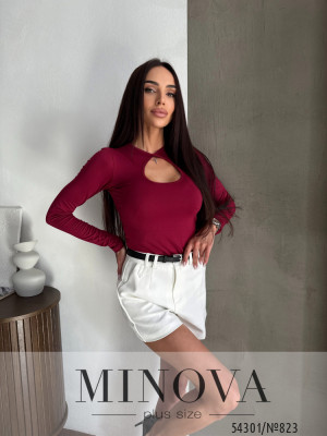 Лонгслив №823-бордо