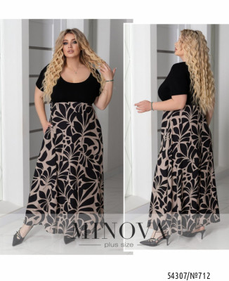 Сукня №712-чорний-бежевий_minova_7
