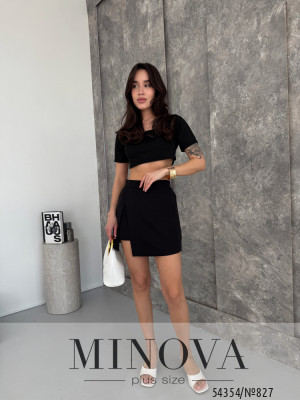 Спідниця-шорти №827-чорний_minova_4