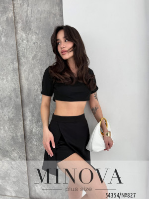 Спідниця-шорти №827-чорний_minova_5