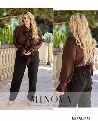Блуза №988-шоколадний_minova_7