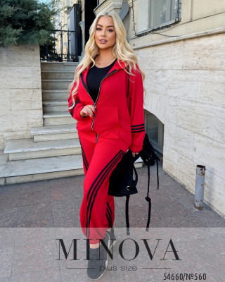 Спортивний костюм №560-червоний